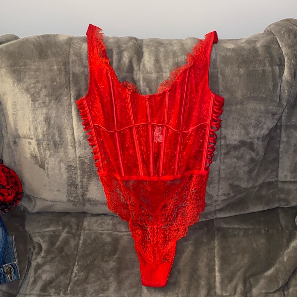 High waisted, lace bodysuit from Victoria Secret